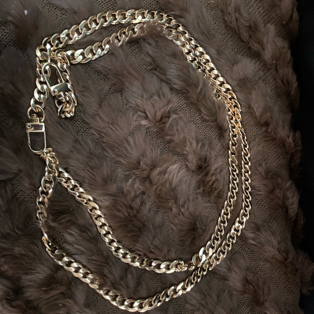 Gold plated handbag converter chain